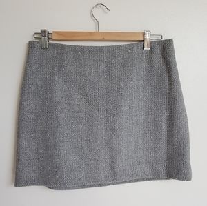 Jacob Grey Studded Wool Mini Skirt